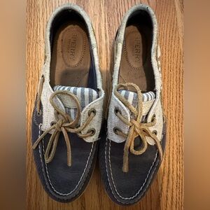 Sperry Top Sider Bluefish Stripe Navy & White